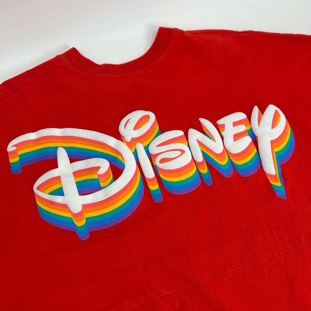 Disney Pride Collection Spirit Jersey Unisex US XXL Red Rainbow LOGO 2025 - Picture 2 of 10